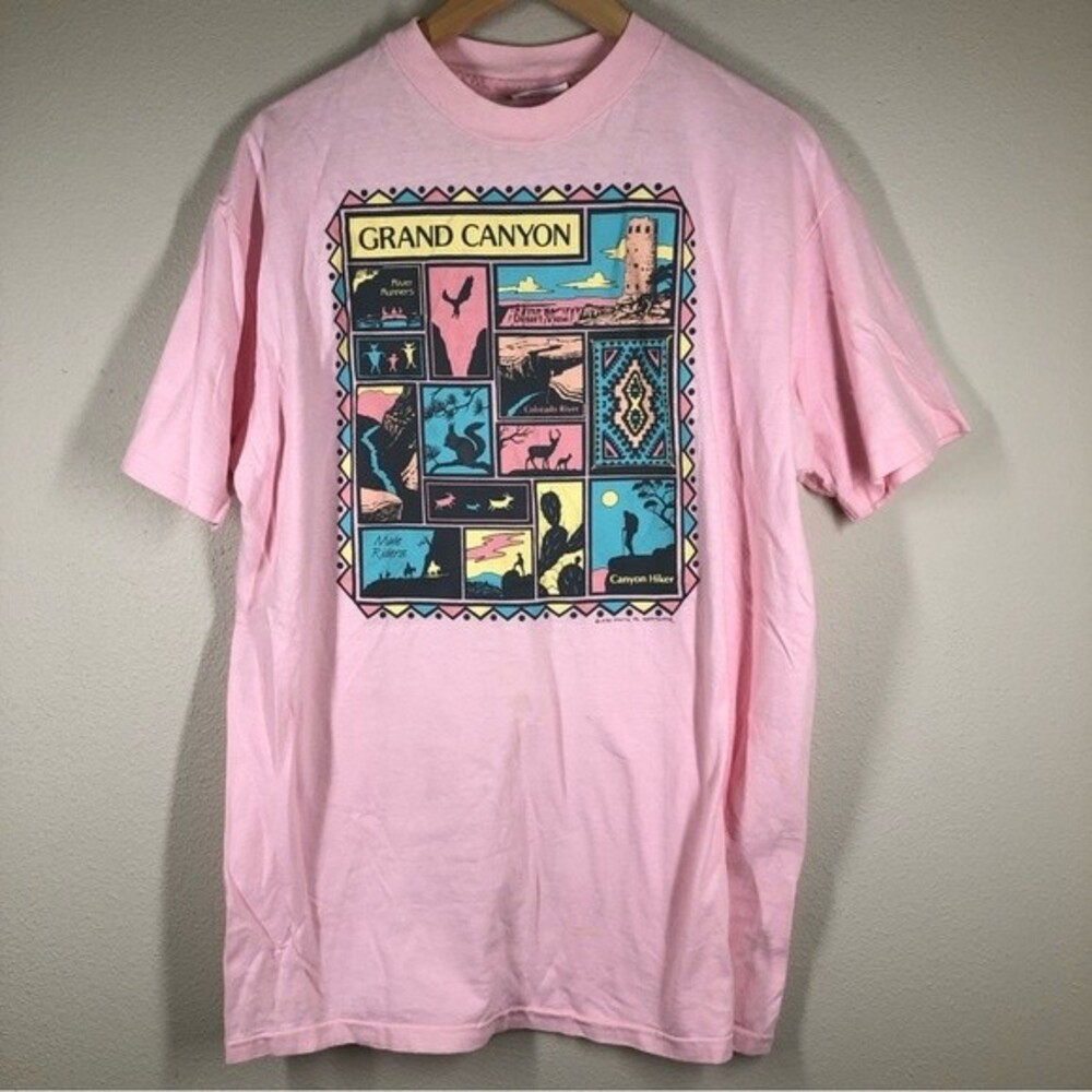 Vintage 1990s Grand Canyon Nature T-Shirt Pink XL